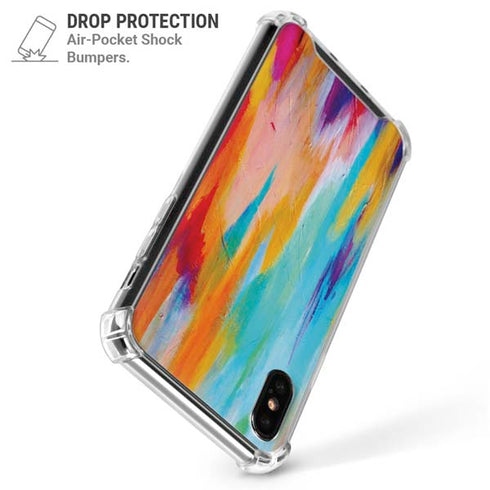 Multicolor Brush Stroke by Etta Vee iPhone X/XS Clear Case